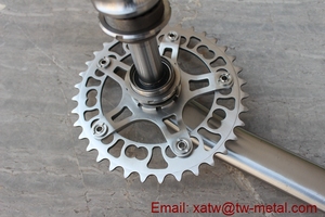 Anneau de chaîne ovale en titane Anneau de chaîne ovale Pédalier de vélo en titane - Product Image 4