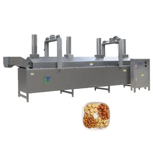 Continuous Belt Fryer Fried Doughnuts Frying Machine And Fried Dough Snacks Continuous Frying Machine