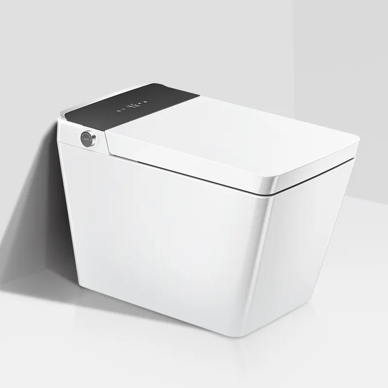 Giá Rẻ Giá New Arrival hình chữ nhật thông minh Nhà vệ sinh bát phòng tắm gốm tự động một mảnh nhà vệ sinh thông minh commode