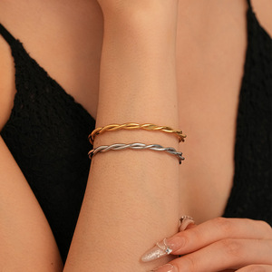 Braccialetto di moda minimalista in acciaio inossidabile <span class=keywords><strong>con</strong></span> braccialetto intrecciato intrecciato impermeabile <span class=keywords><strong>con</strong></span> bracciale intrecciato - Product Image 3