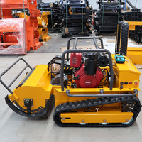 Tondeuse à fléaux télécommandée sur chenilles avec moteur diesel 15 CV, largeur de coupe 800mm/1000mm/1200mm, petit robot agricole motorisé
