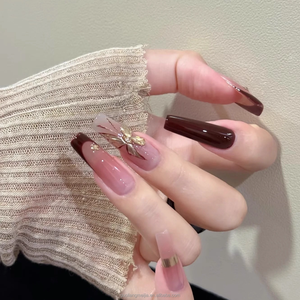 <span class=keywords><strong>Uñas</strong></span> postizas <span class=keywords><strong>acrílicas</strong></span> al por mayor, de cobertura completa, <span class=keywords><strong>largas</strong></span>, tipo ataúd, con degradado negro/gris, estrellas/lunas, efecto plateado y pedrería 3D. - Product Image 6