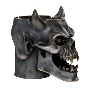 Vente en gros de cendrier gothique personnalisé crâne de démon en résine OEM artisanat forme personnalisable en vrac ODM marque pour intérieur accessoires de fumer - Product Image 3