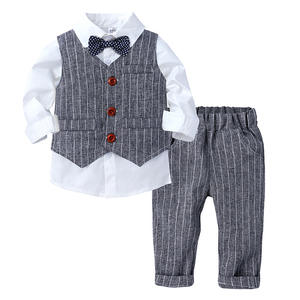 Nouvelle Collection de Vêtements pour Bébé, Tenues Formelles pour Enfants, Costumes pour Garçons, Pantalons en Coton Blanc, Ensembles de Chine - Product Image 1