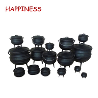 Marmite à potjie en fonte à 3 pieds, traditionnelle africaine, avec logo personnalisé, pour cuisson et ragoût, économique