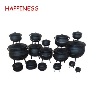 Olla Tradicional Africana de Hierro Fundido con 3 Patas, Olla para Estofado, Caldero, con Logotipo Personalizado - Product Image 2