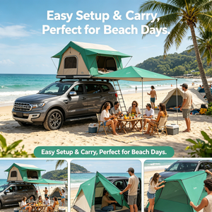 Tente de camping sur <span class=keywords><strong>toit</strong></span> de voiture à énergie solaire, tente rigide pour 4 personnes, pour un camping écologique hors réseau, facile à transporter - Product Image 3