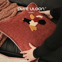 Housse de coussin de canapé moderne pour festival, motif animalier coloré brodé cheval, taie d'oreiller décorative pour salon et maison