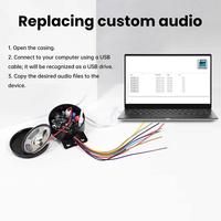 Haut-parleur MP3 9 canaux à déclenchement vocal pour démarrage de voiture, 5V DC 6-35V, avec fonction de rappel vocal, alarme sonore, sirène de recul et klaxon d'alarme