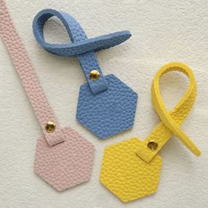 Hexagonal <b>Handbag</b> Accessories Multi-coloured PU Leather Keychain Pendant <b>Colourful</b> Handmade Gifts - Product Image 3