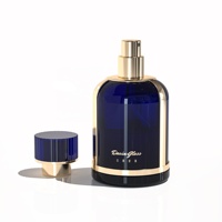 Flacon de parfum en verre cylindrique de luxe vide de 50 ml et 100 ml avec bouchon à vis, impression sérigraphique, couleur personnalisée