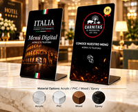 Support de table en acrylique pour carte de commentaires NFC, plaque de commentaires pour comptoir de restaurant, cartes NFC, carte avis Google, carte à tapoter