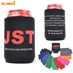AOMEI Custom Blank Foldable Beer Foam Fake Materials Waterproof Can Sleeve 3mm Insulated Neoprene Beer Cans Cooler Coozies