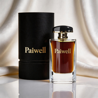 Bouteilles de parfum en verre de luxe de haute qualité en gros, 30 ml, 50 ml, logo personnalisé, impression sérigraphique mate, vaporisateur transparent avec emballage