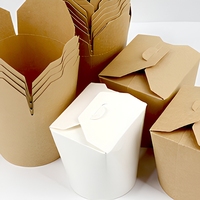 Boîte d'emballage en papier kraft pour nouilles doner, boîte à emporter pour fournisseur chinois de doner, conteneur alimentaire instantané