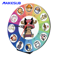 Horloges Maikesub Vierges en MDF pour Sublimation, Forme Ronde avec Aiguille et Cadre Photo à Imprimer