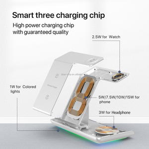 Phòng Ngủ 4in1 Tùy Chỉnh 15W 9V 12V Trạm Side LED Điện Thoại Chủ Nạp Tiền <span class=keywords><strong>Pad</strong></span> Tùy Chỉnh Sạc <span class=keywords><strong>Dock</strong></span> Bảng Sạc Không Dây - Product Image 4