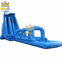 Toboggan aquatique gonflable écologique de 5,5 m de haut pour tout-petits, en PVC souple et sûr de 0,55 mm, conception à faible hauteur, garantie de 3 ans