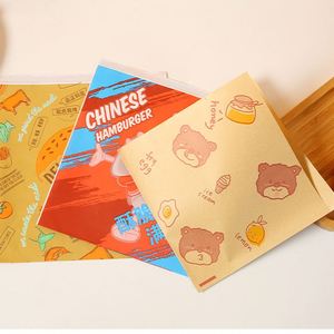 Bag Doughnut Snack L Shaped Double Open Bread Packaging <b>Paper</b> Bags Ideal Practical Suitable for Snacks <b>Grease</b>-Proof <b>Paper</b> Bag - Product Image 4