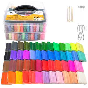 Argile polymère de haute qualité à cuire au four, 50 couleurs, pour le modelage des enfants, pâte à modeler et slime - Product Image 1