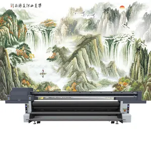 Ntek 3321 UV Hybrid Printer Flex Banner Printing Machine 3D UV Flatbed Printer