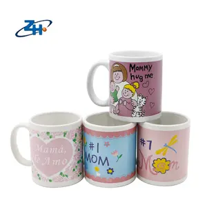 Keramik-Kaffeebecher Muttertagsmügen modern heißer Verkauf individueller Logodruck gute nachhaltige Geschenke mit Griff 3000 Stück