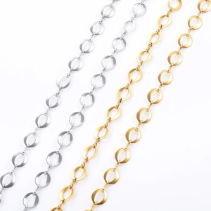 Chaîne Rolo en acier inoxydable plaqué or 18 carats, maillons ronds larges de 8,2 mm, collier ras du cou pour homme style Hiphop Rock Punk, bijoux en métal - Product Image 6