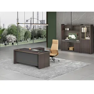 Zitai tam özelleştirme ofis mobilyaları patron ceo'su masası ofis masası yönetici l-şekilli masa ile üç çekmeceli