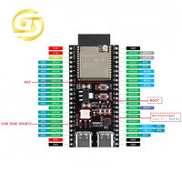 Carte de développement ESP32-S3 N16R8 ESP32-S3-DevKitC-1 WIFI + BLE ESP-32 avec antenne IPEX, module IA, 8 Mo de PSRAM, 16 Mo de Flash ESP-32