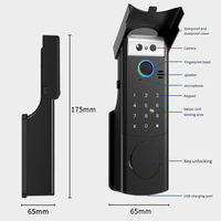 Cerradura Inteligente para Puerta con Intercomunicador Impermeable, Reconocimiento Facial, Teclado, Código, Tarjeta RFID, WiFi Tuya, Huella Dactilar y Tarjeta de Memoria