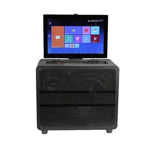 Full range audio wifi karaoke speaker ative trolley altoparlante portatile wireless portatile con microfono 14.1 Touch Screen ad arco