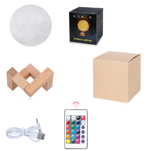 8cm lámpara de Luna 3D Luna LED de luz de la noche de <span class=keywords><strong>Casa</strong></span> decorativa <span class=keywords><strong>Lunar</strong></span> luz de la noche con soporte de madera - Product Image 5