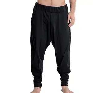 high street men's Cotton jersey oversized baggy drop crotch and tapered leg functional harem pants