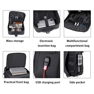<span class=keywords><strong>Sac</strong></span> <span class=keywords><strong>à</strong></span> <span class=keywords><strong>dos</strong></span> professionnel extensible et étanche avec port de chargement USB, sacoche durable <span class=keywords><strong>pour</strong></span> ordinateur portable <span class=keywords><strong>pour</strong></span> les voyages, le travail et les trajets quotidiens, compatible avec les ordinateurs portables de 15,6 pouces - Product Image 5