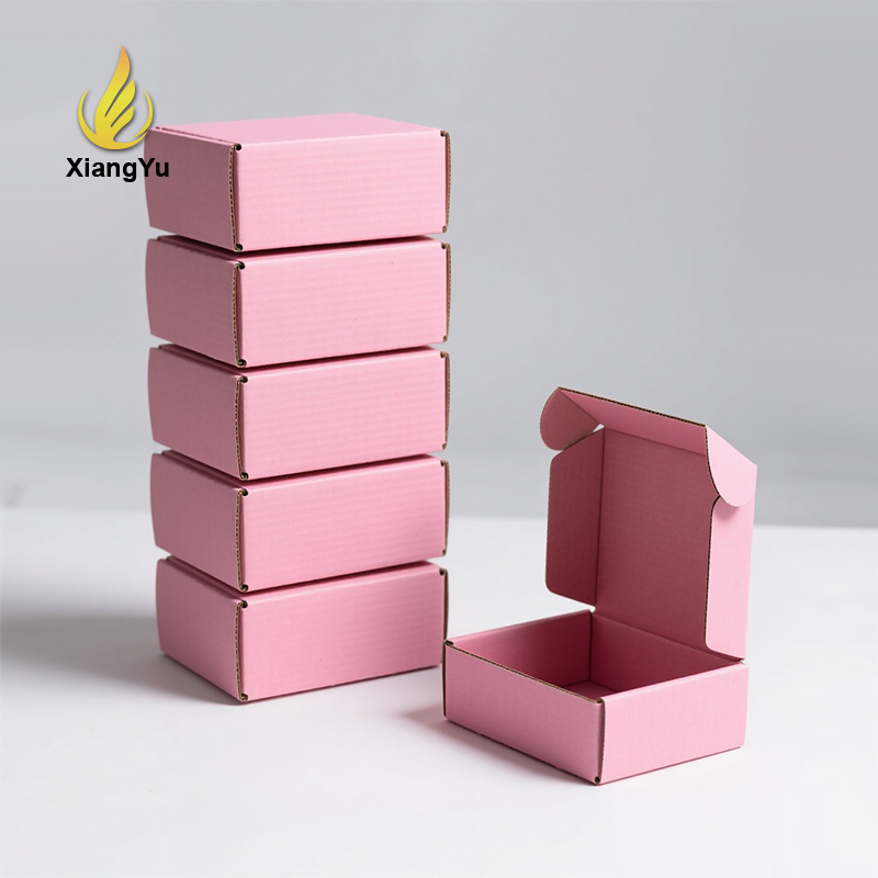 Wholesale Recyclable Paper Custom Flat Corrugated Cardboard Shipping Small Mailer Packaging Box For Necklace Ring Hat Clutch