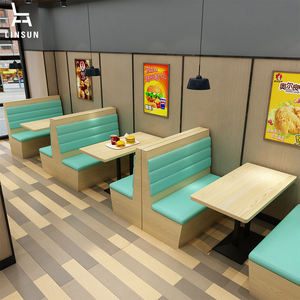 Muebles Modernos para Cafetería, Tienda de Té con Leche y Restaurante, Sofá de Espuma, Juego de Mesa y Sillas para Comedor ST020 - Product Image 2