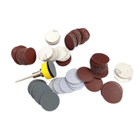 1 "2" 3 "pouces 30 50 60 100 120 200 pièces ensemble de disques de papier abrasif rond avec mandrin crochet et boucle tampon de fibre Kit d'outils abrasifs