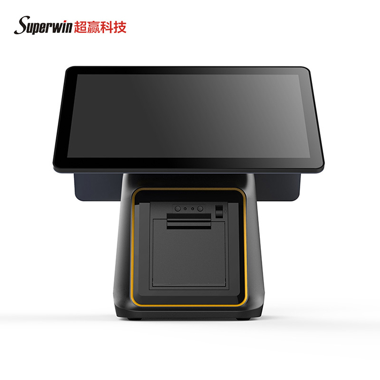 Source usine vente directe machine tactile haute qualité 2 moniteur machine de facturation pos caissier machine