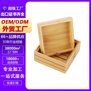 <b>Bamboo</b> <b>Soap</b> Box Square With Lid Natural Wooden <b>Soap</b> <b>Dish</b> Rustic Design For Bathroom Storage - Product Image 5