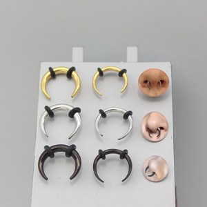 Xinfocus Dilatateur Nasal, Bijou <span class=keywords><strong>de</strong></span> Corps Tendance, Anneau Septum en Forme <span class=keywords><strong>de</strong></span> C, Dilatateur Conique en Acier Chirurgical pour Piercing Nasal et Septum - Product Image 3