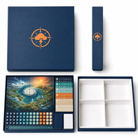Jeu de société coopératif personnalisé de sauvetage climatique, en carton modulaire couleur, avec emballage recyclable, pour 6 joueurs