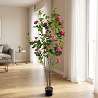 Fabrikverkauf: 180 cm große künstliche chinesische Rose, Kunstblumen, Topfpflanze für Heim- und Gartendekoration