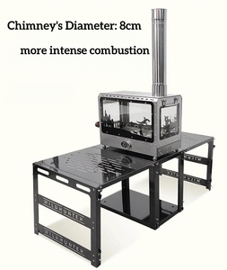 เตาไม้กลางแจ้งขนาดใหญ่สำหรับใช้ในโรงนาปิกนิกตั้งเต็นท์สำหรับตั้งแคมป์ - Product Image 4
