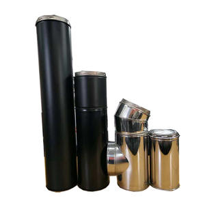 Tuyau <span class=keywords><strong>de</strong></span> <span class=keywords><strong>cheminée</strong></span> isolé à double paroi avec verrouillage à torsion Warmfire pour foyer - Product Image 2