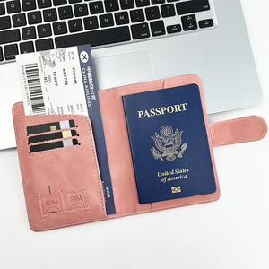 Portefeuille de voyage <span class=keywords><strong>en</strong></span> <span class=keywords><strong>cuir</strong></span> PU avec fermeture magnétique pour cartes de crédit et <span class=keywords><strong>passeport</strong></span> – Vente <span class=keywords><strong>en</strong></span> gros - Product Image 2