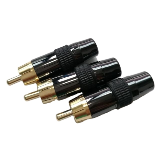 High Quality 24K RCA Metal Female Audio Connector for Speaker