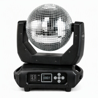 Lumière de scène à tête mobile DMX512 de 25 cm pour boule disco, idéale pour boîte de nuit, fête, mariage, église, DJ, club 540 °   Pan 180 °   Inclinaison