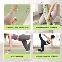 Tapis de yoga Sansd personnalisé, nouveau design, en caoutchouc PU, ovale, épais, vert, universel, pour fitness, Pilates, courbé et arqué, vente en gros sur mesure