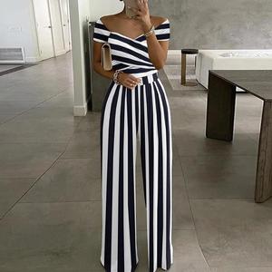 Nuova <span class=keywords><strong>Tuta</strong></span> Elegante da Donna Primaverile con Stampa e Spalle Scoperte <span class=keywords><strong>a</strong></span> Vita Alta - Abbigliamento Femminile - Product Image 5