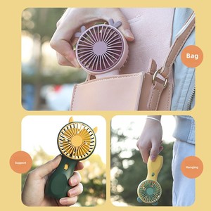 Usine directe Mini USB Rechargeable lumière LED ventilateur de refroidissement par Air Portable taille de poche pliable en plastique personnalisé chaud ménage - Product Image 4